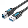 Vention COOBI tlačiarenský kábel USB 3.0, USB-A samec na USB-B samec, 3 m, 5 Gbps, čierny