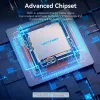 Vention CKOHB mini rozbočovač USB 3.0 4 v 1, 1x USB 3.0 + 3x USB 2.0, 5 Gbps, 0,15 m, hliník, sivý
