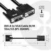 DVI-A na VGA kábel M/M CLUB3D CAC-1243 3m 28 AWG čierny
