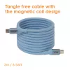 Club 3D CAC-3030 kábel USB-C Magnetic-Coil, 240 W PD3.1, obojsmerný, rýchle nabíjanie, 2 m (6,56 ft), modrý