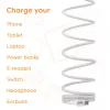 USB-C Magnetic-Coil kábel Club 3D CAC-3032 — biely, dizajn s magnetickou cievkou na nabíjanie a prenos dát