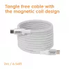 USB-C Magnetic-Coil kábel Club 3D CAC-3032 — biely, dizajn s magnetickou cievkou na nabíjanie a prenos dát