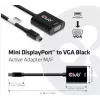 CLUB3D MiniDisplayPort™ na VGA čierny aktívny adaptér M/F