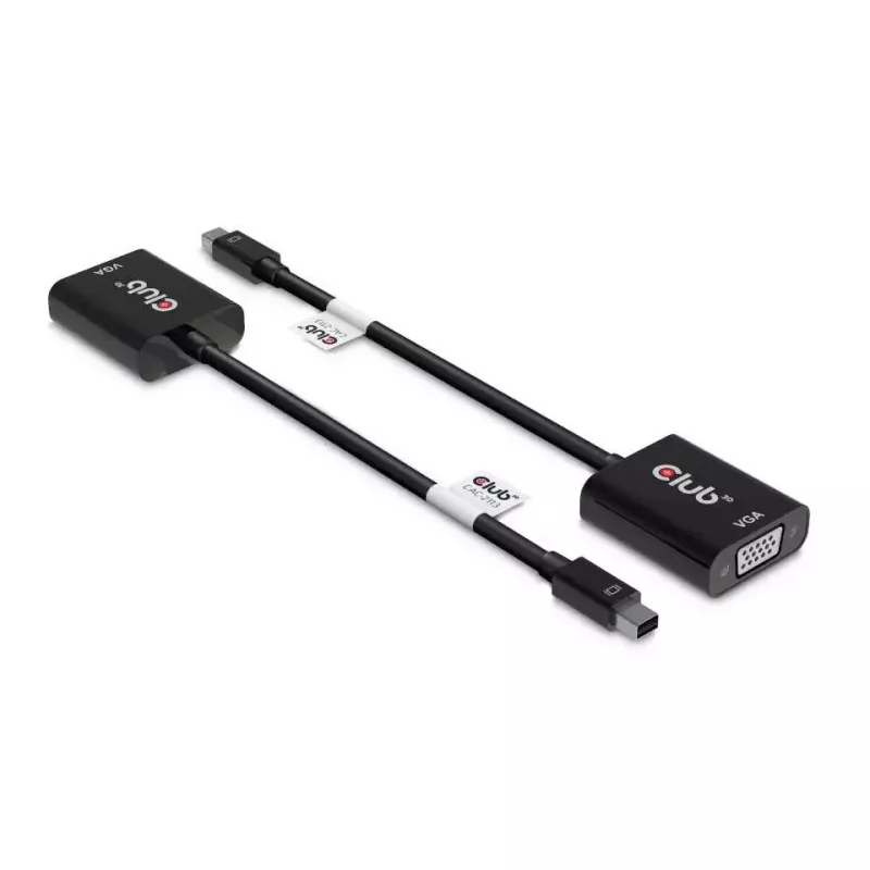 CLUB3D MiniDisplayPort™ na VGA čierny aktívny adaptér M/F