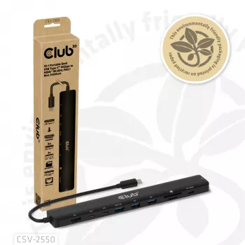 CLUB3D 10-1 prenosný dock USB Type-C® 10Gbps na HDMI™ 8K30Hz PD3.1 max. 140 Watt