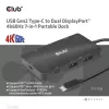 CLUB3D USB Gen2 Type-C na Dual DisplayPort 4k60Hz 7-in-1 HUB