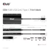 CLUB3D USB Gen2 Type-C na Dual DisplayPort 4k60Hz 7-in-1 HUB