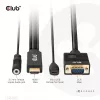 Club 3D CAC-1712 kábel HDMI na VGA M/M s napájaním Micro-USB a zvukom 3,5 mm, 2 m (6,56 ft), 28AWG