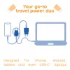 CLUB3D 2-pack USB-C nabíjačka 30 Watt biela, interiér, AC, modrá