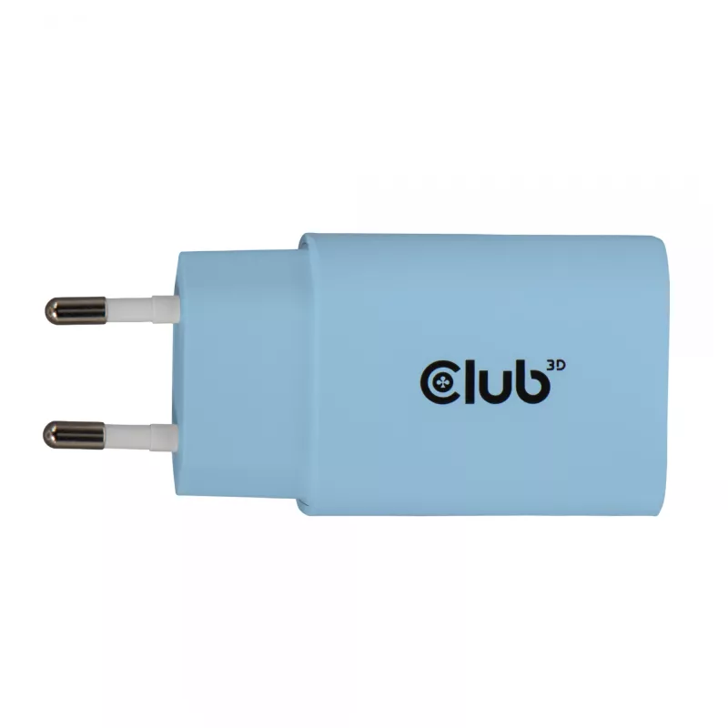 CLUB3D 2-pack USB-C nabíjačka 30 Watt biela, interiér, AC, modrá