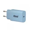 CLUB3D 2-pack USB-C nabíjačka 30 Watt biela, interiér, AC, modrá