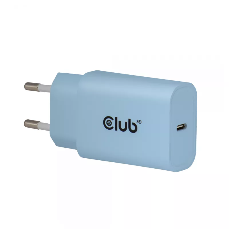 CLUB3D 2-pack USB-C nabíjačka 30 Watt biela, interiér, AC, modrá