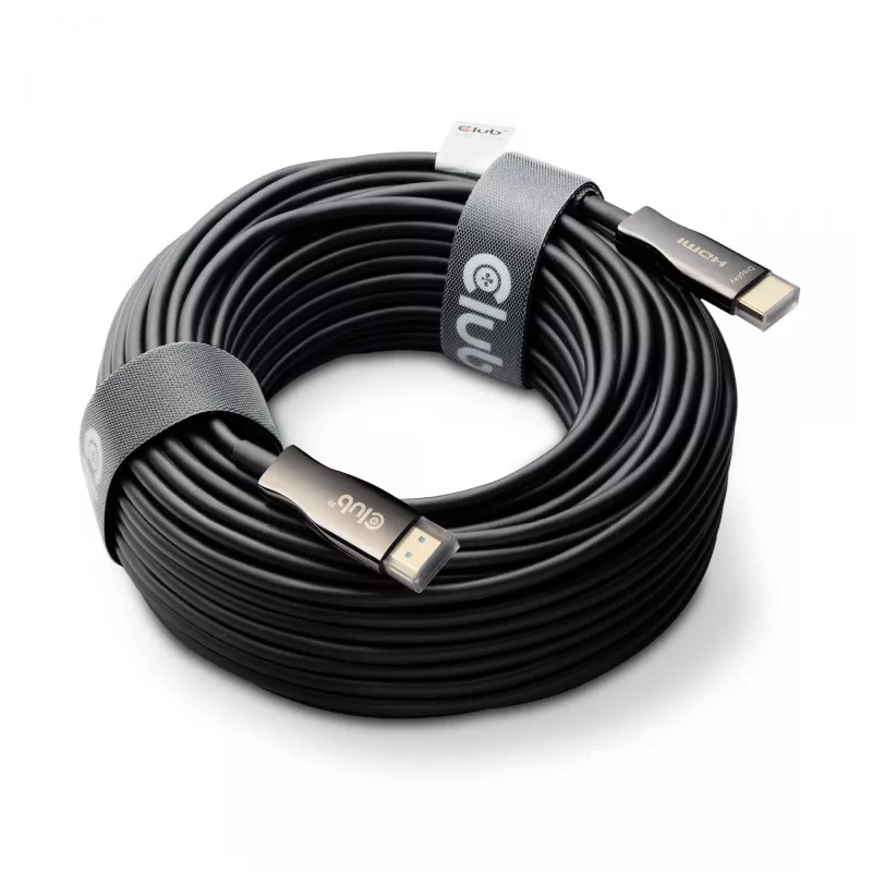Club 3D HDMI Hybrid AOC kábel 8K60Hz / 4K120Hz 50 m, HDMI typ A konektor samec–konektor samec