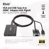 Club 3D CAC-1720 adaptér VGA a USB Type-A na HDMI s pigtailom M/F, 0,6 m (1,97 ft), 28AWG, čierny