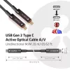 CLUB3D USB Gen 2 Type C Active Optical kábel A/V jednosmerný M/M 20 m
