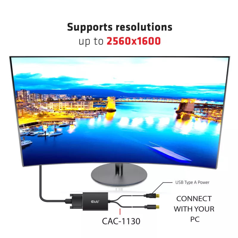 Aktívny adaptér MiniDisplayPort 1.2a na Dual Link DVI-D CLUB3D CAC-1130