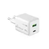 MediaRange MRMA113-2 USB-C 45W AC vnútorná nabíjačka pre smartfón a tablet, biela, vstup 100–240 V