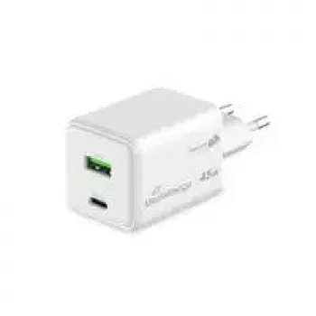 MediaRange MRMA113-2 USB-C 45W AC vnútorná nabíjačka pre smartfón a tablet, biela, vstup 100–240 V