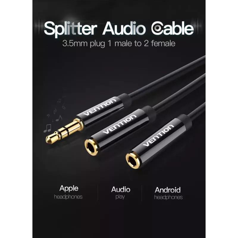 Vention BBSBY audio rozdeľovací kábel 0,3 m