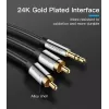Audio kábel Vention 3,5 mm TRRS (konektor samec) na 2×RCA (konektor samec), 2 m, čierny