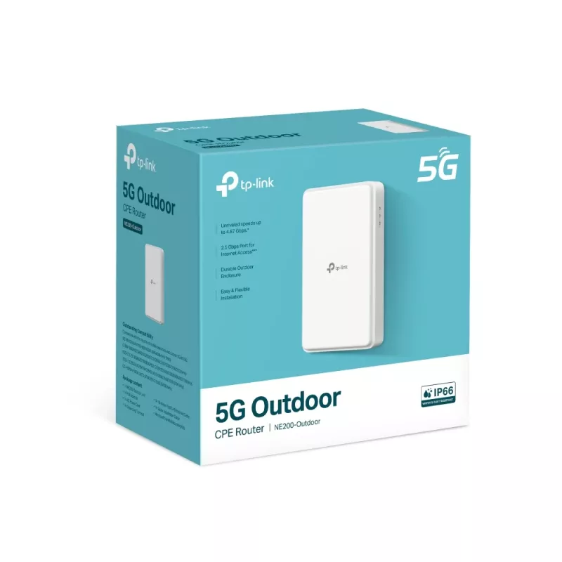 TP-Link 5G vonkajší router integrovaný 5G modem 5G WLAN router 2,5 Gigabit Ethernet biely