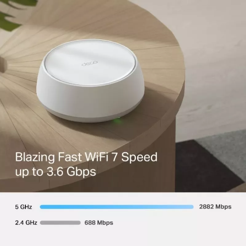 TP-Link DECO BE22(1-PACK) Mesh WLAN systém dualband (2,4 GHz / 5 GHz) Wi-Fi 7 (802.11be) biely 2 interné