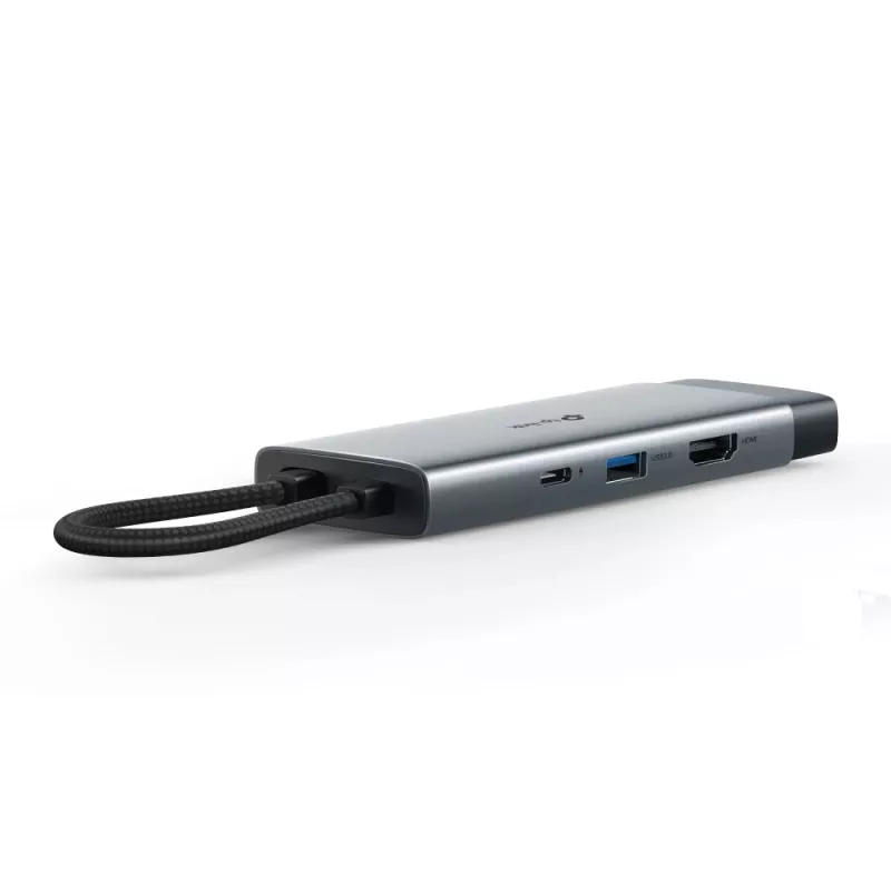 USB Type-C hub TP-Link UH7021C — HDMI, USB 3.2 Gen1, USB 2.0, SD/microSD, 5000 Mbit/s, hliník čierny