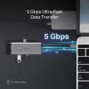 USB Type-C hub TP-Link UH7021C — HDMI, USB 3.2 Gen1, USB 2.0, SD/microSD, 5000 Mbit/s, hliník čierny