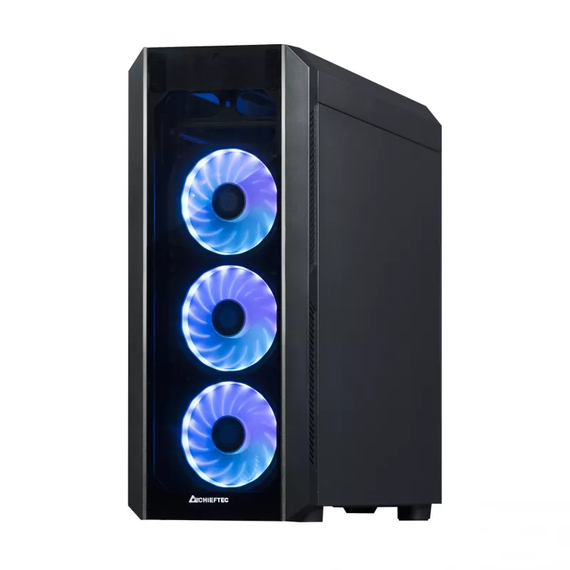Chieftec Scorpion 3 GL-03B-OP skriňa Midi Tower, ATX/MicroATX/Mini-ITX, čierna, RGB, sklenené panely