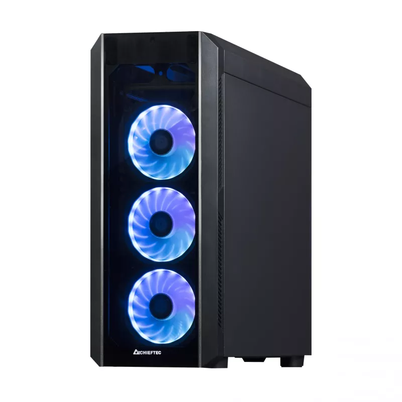 Chieftec Scorpion 3 GL-03B-OP skriňa Midi Tower, ATX/MicroATX/Mini-ITX, čierna, RGB, sklenené panely