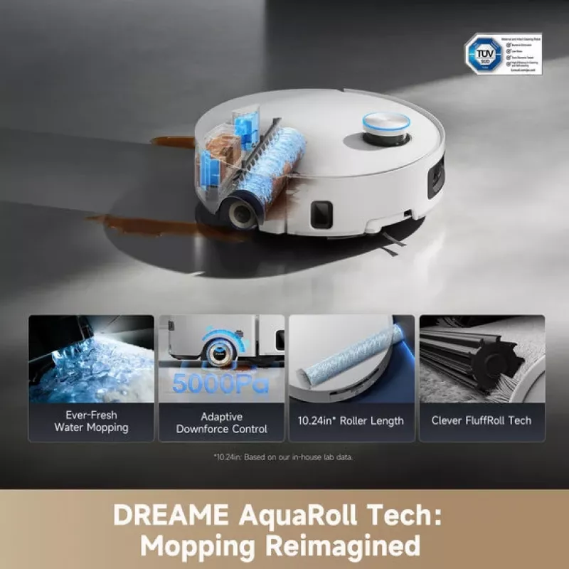 Robotický vysávač Dreame Aqua10 Ultra Roller Complete biely
