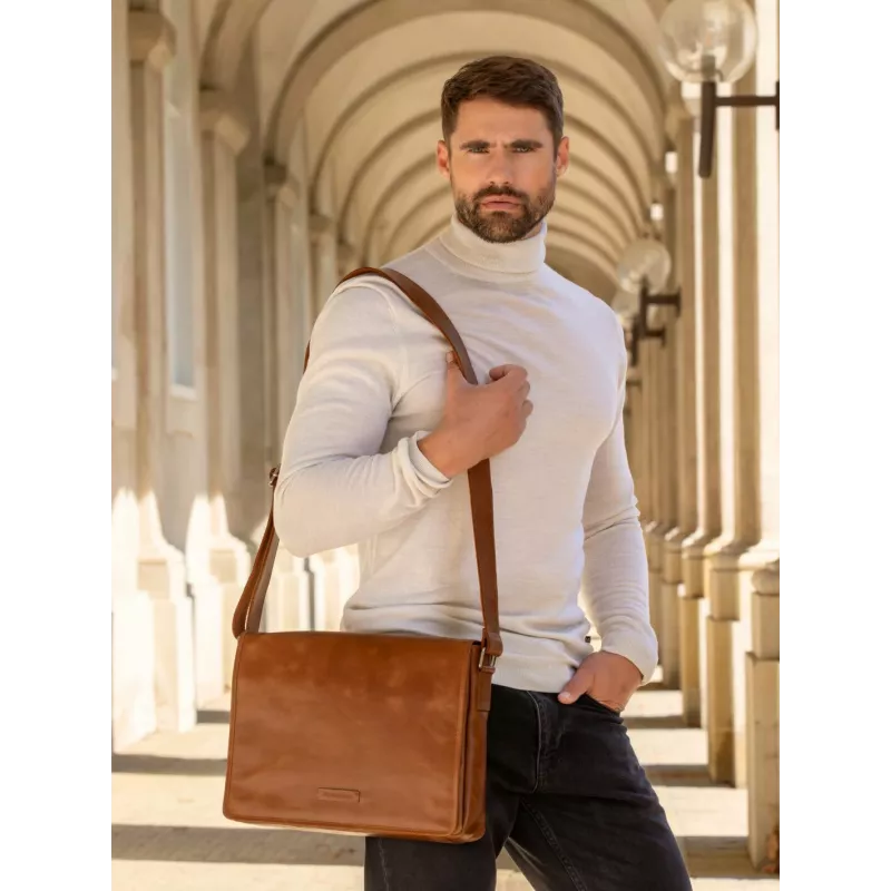 dbramante1928 Marselisborg - 14 inch - Golden tan N.E., taška messenger, 35,6 cm (14 inch), ramenný popruh, 1,24 kg