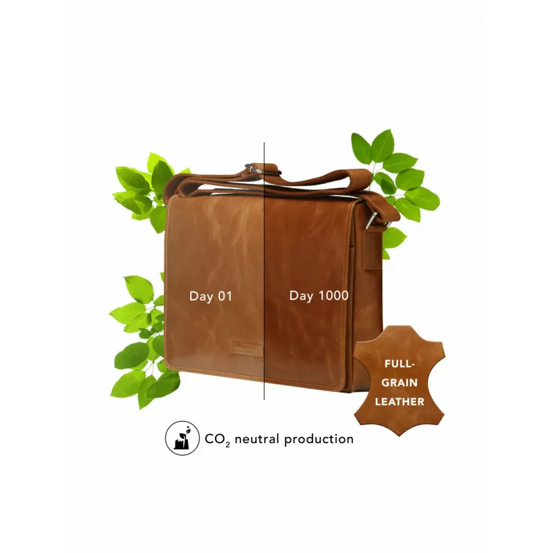 dbramante1928 Marselisborg - 14 inch - Golden tan N.E., taška messenger, 35,6 cm (14 inch), ramenný popruh, 1,24 kg