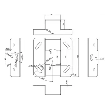 Stropný držiak Multibrackets M Universal Projector 200 s jemným nastavením