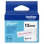 Páska na etikety Brother BTAG-132 červená na priehľadnej 1,2 cm 4 m