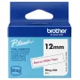 Páska na etikety Brother BTAG-232 červená na bielej 1,2 cm 4 m