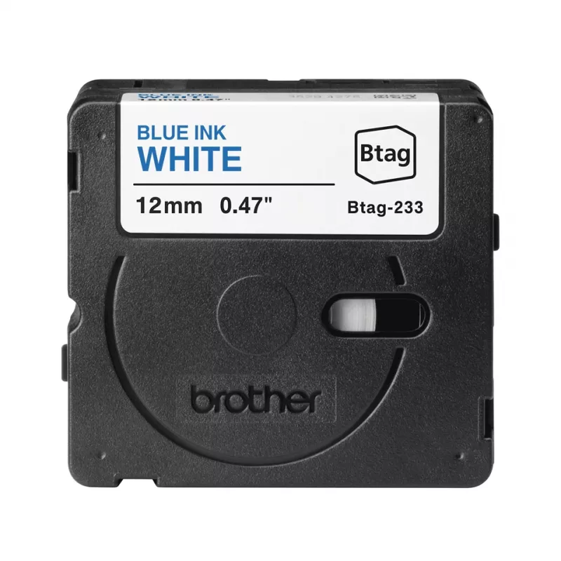 Brother BTAG-233 páska na popisovanie modrá na bielej