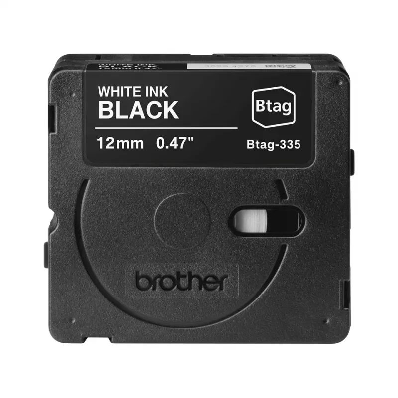Páska na etikety Brother BTAG-335 biela na čiernej 1,2 cm 4 m