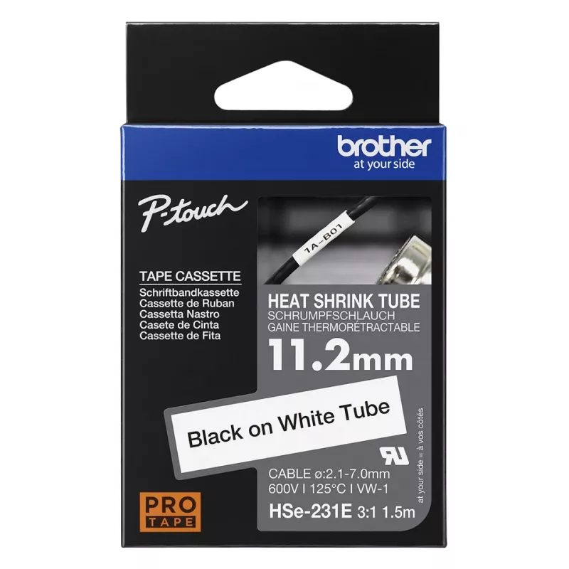 Tlačová páska Brother HSE-231E čierna