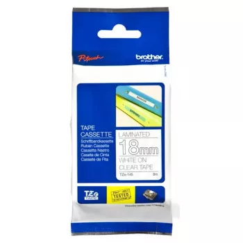 Popisovacia páska Brother TZe145 18 mm biela na transparentnej