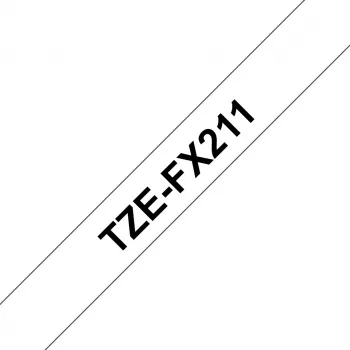 Laminovaná páska Brother TZEFX211 čierna na bielej 6 mm