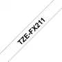 Laminovaná páska Brother TZEFX211 čierna na bielej 6 mm