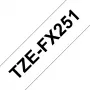 Laminovaná páska Brother TZEFX251 čierna na bielej 2,4 cm