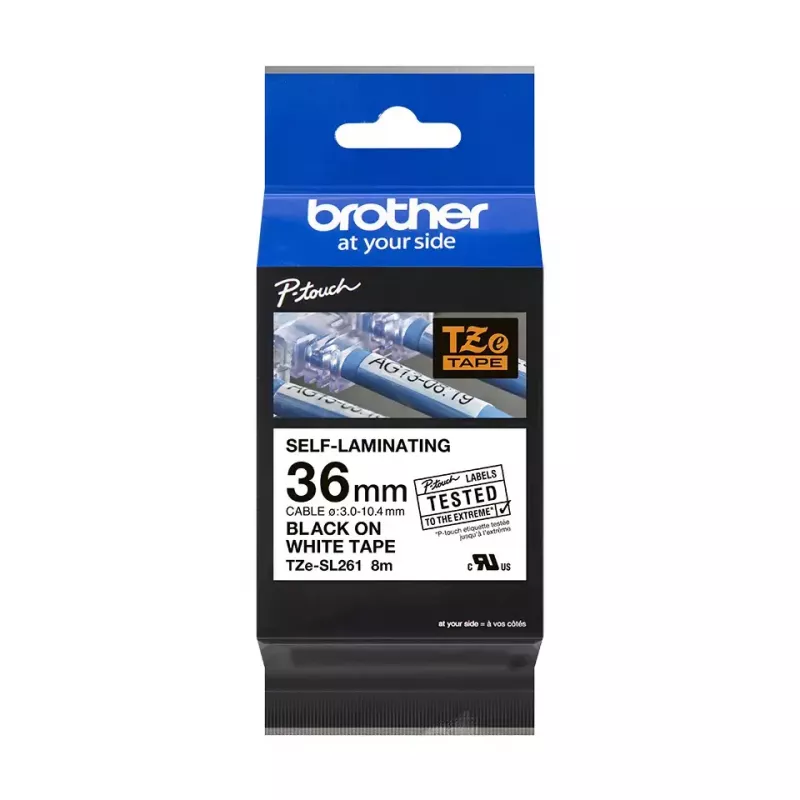 Popisovacia páska Brother TZE-SL261 čierna na bielej