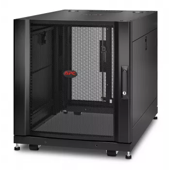 APC NetShelter SX, serverový rack, 12U, čierna, 658H x 600B x 900T mm