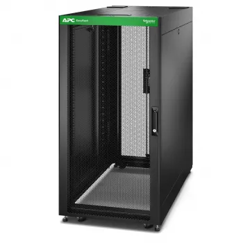 APC Easy Rack, 24U, čierna, so strechou, kolieskami, nožičkami, 4 držiakmi a bočnicami, bez dna, 1198H x 600B x 1000T mm