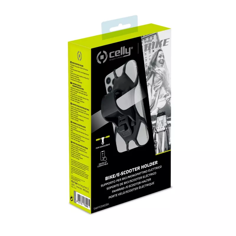 Celly Swipe Bike pasívny držiak mobilný telefón/smartfón čierny