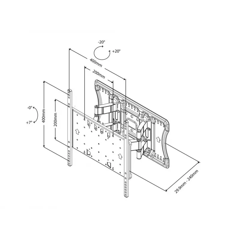 Držiak Multibrackets M VESA super tenký Tilt & Turn