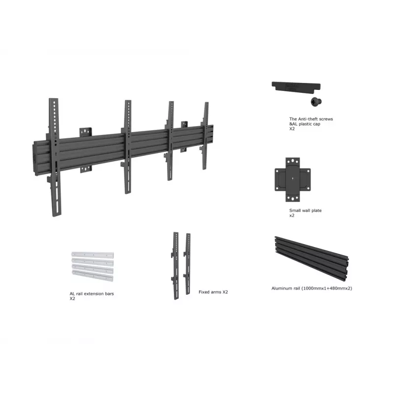 Multibrackets M Wallmount Pro MBW2U pevný čierny