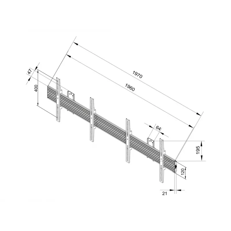 Multibrackets M Wallmount Pro MBW2U pevný čierny